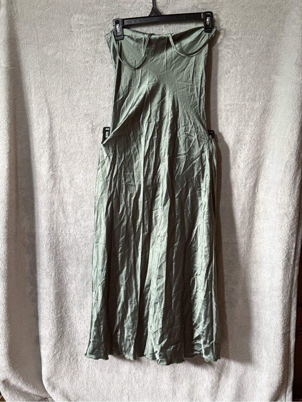 Olive Green Stretch Maxi Dress